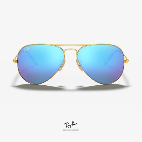 RAYBAN Blue Flash Lenses Aviators - Picture 4 of 16